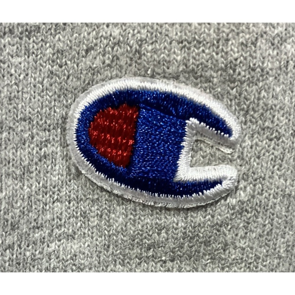 Champion Reverse Weave MICHIGAN Hoodie Medium Embroidered Patch Logo Y2K Gray - Picture 8 of 8